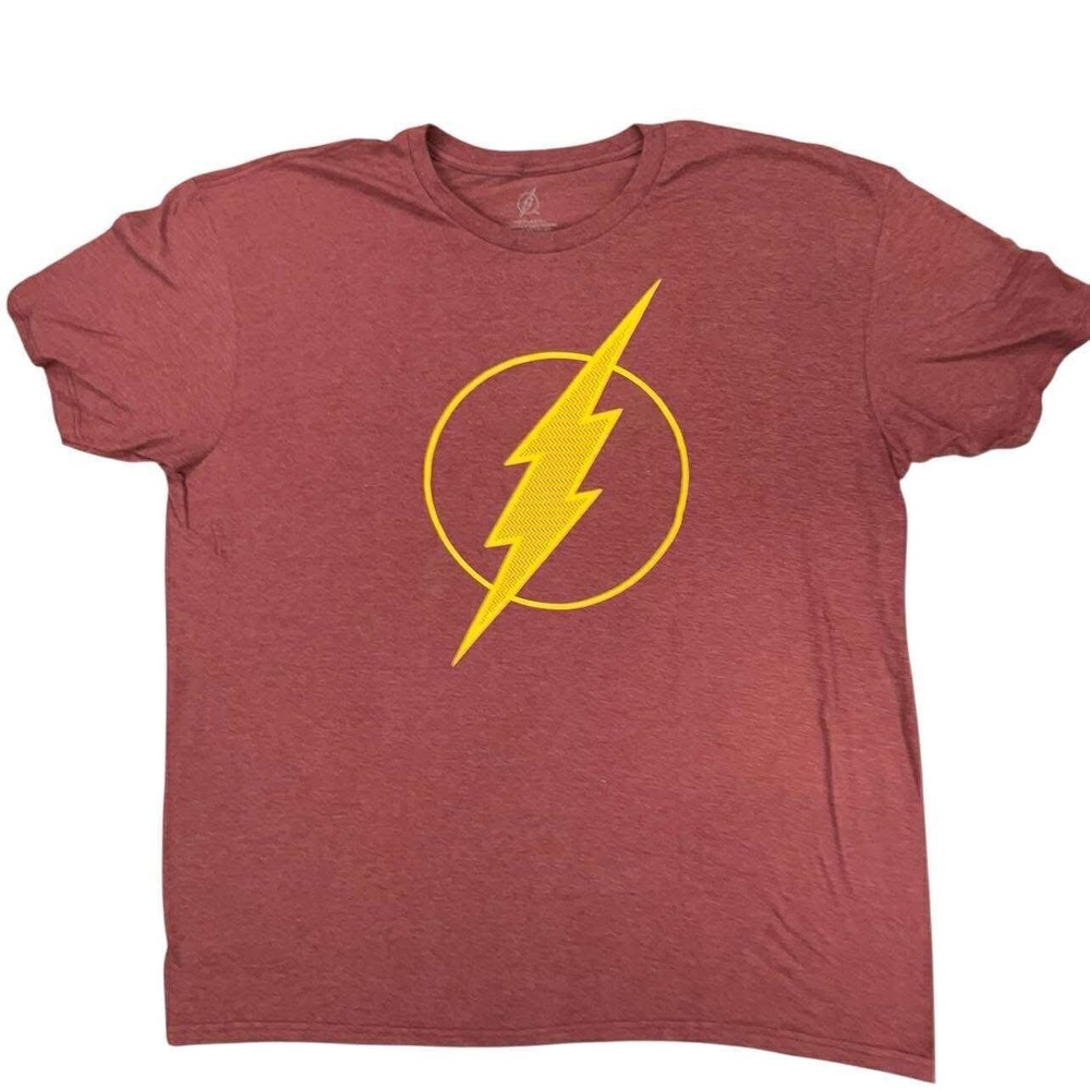 The Flash DC Comics Graphic T-Shirt costume‎ Lightning Bolt Adult 3XL 
Tee New